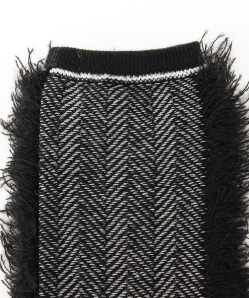 ANTIPAST（アンティパスト）の「ANTIPAST / フリンジ ヘリンボーンソックス（ソックス/靴下・レディース・ライトグレー/ブラック・ONE SIZE）」の8枚目の写真