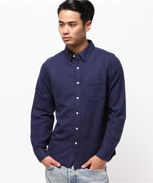 CIAOPANIC（チャオパニック）の「【Ciaopanic】　ソフトビエラムジシャツLS（シャツ/ブラウス・メンズ・ホワイト/グレー/チャコールグレー/ネイビー/ダークカーキ/モカ・SMALL/LARGE/MEDIUM）」の6枚目の写真