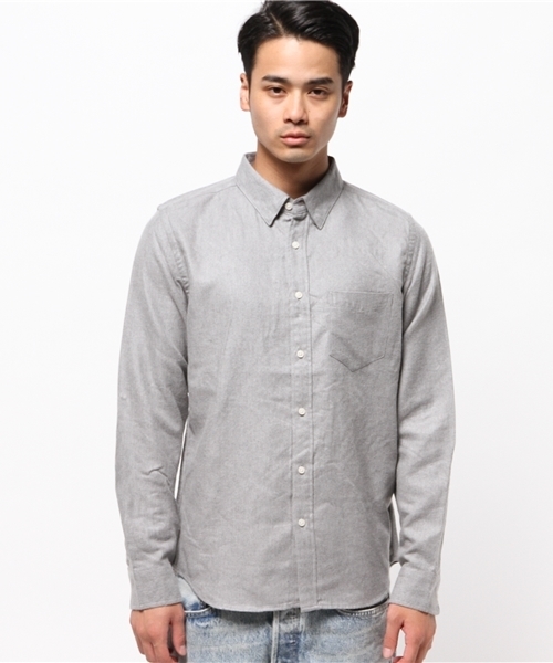 CIAOPANIC（チャオパニック）の「【Ciaopanic】　ソフトビエラムジシャツLS（シャツ/ブラウス・メンズ・ホワイト/グレー/チャコールグレー/ネイビー/ダークカーキ/モカ・SMALL/LARGE/MEDIUM）」の10枚目の写真