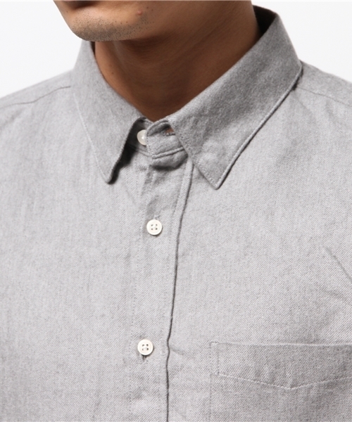 CIAOPANIC（チャオパニック）の「【Ciaopanic】　ソフトビエラムジシャツLS（シャツ/ブラウス・メンズ・ホワイト/グレー/チャコールグレー/ネイビー/ダークカーキ/モカ・SMALL/LARGE/MEDIUM）」の13枚目の写真