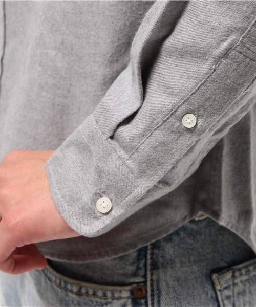 CIAOPANIC（チャオパニック）の「【Ciaopanic】　ソフトビエラムジシャツLS（シャツ/ブラウス・メンズ・ホワイト/グレー/チャコールグレー/ネイビー/ダークカーキ/モカ・SMALL/LARGE/MEDIUM）」の14枚目の写真