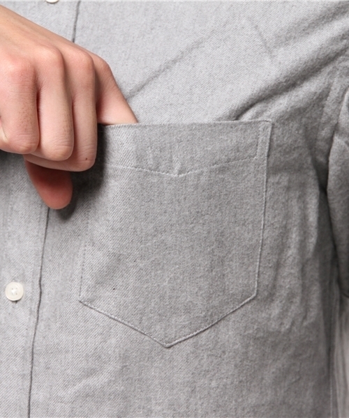 CIAOPANIC（チャオパニック）の「【Ciaopanic】　ソフトビエラムジシャツLS（シャツ/ブラウス・メンズ・ホワイト/グレー/チャコールグレー/ネイビー/ダークカーキ/モカ・SMALL/LARGE/MEDIUM）」の15枚目の写真