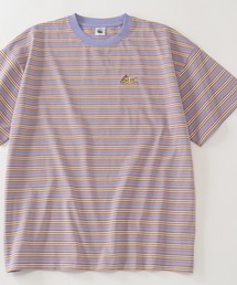 【Tom & Jerry/トム & ジェリー】アートワークデザイン オーバーサイズ 先染めマルチボーダー半袖ワイドTシャツ