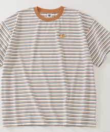 【Tom & Jerry/トム & ジェリー】アートワークデザイン オーバーサイズ 先染めマルチボーダー半袖ワイドTシャツ