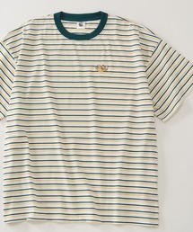 【Tom & Jerry/トム & ジェリー】アートワークデザイン オーバーサイズ 先染めマルチボーダー半袖ワイドTシャツ