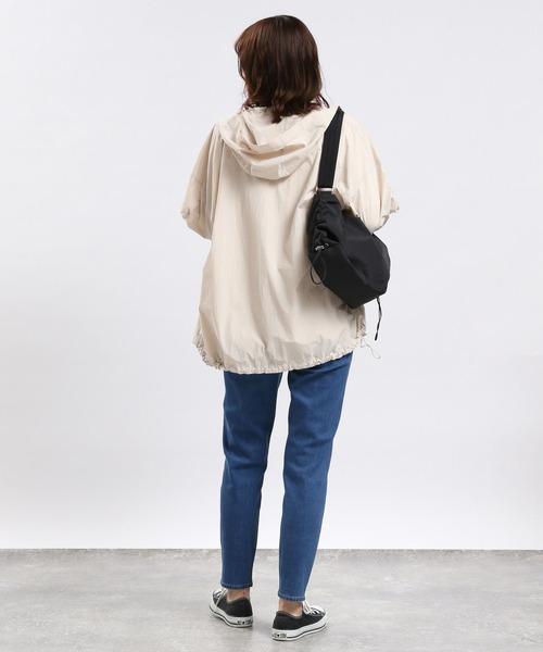 GLOBAL WORK Smile Seed Store（グローバルワーク スマイルシードストア）の「撥水UVライトフードブルゾン/100830（ブルゾン・レディース・ベージュ/ブラック/カーキ/アイボリー・SMALL/X-LARGE/MEDIUM/LARGE）」の7枚目の写真