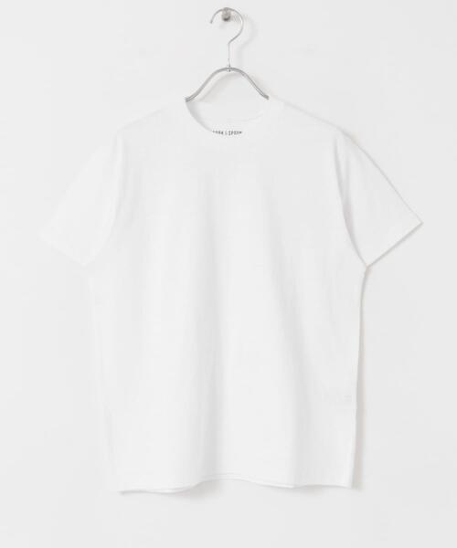 FORK&SPOON(フォークアンドスプーン)の「FORK&SPOON ラフィー天竺ショートスリーブTシャツ(Tシャツ/カットソー・レディース・グレー系その他/ブラック/オフホワイト・1)」の17枚目の写真