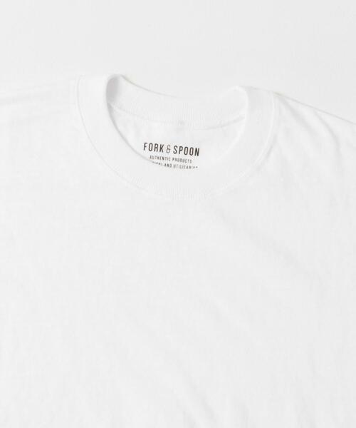 FORK&SPOON(フォークアンドスプーン)の「FORK&SPOON ラフィー天竺ショートスリーブTシャツ(Tシャツ/カットソー・レディース・グレー系その他/ブラック/オフホワイト・1)」の16枚目の写真