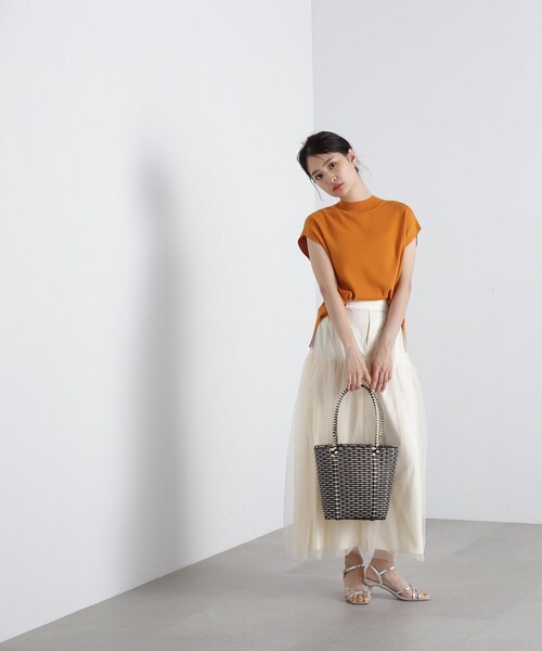 N.（N. Natural Beauty Basic）（エヌエヌナチュラルビューティーベーシック）の「◆切替チュールレイヤースカート（スカート・レディース・ブラック/クリーム・MEDIUM）」の18枚目の写真