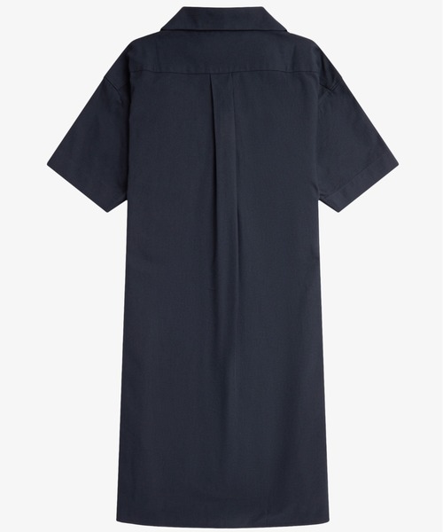 FRED PRERYフレッドペリー　シャツワンピース　半袖　ネイビー FRED PERRY（フレッドペリー）の「Lace Tape Shirt Dress