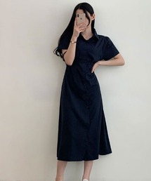 シャツワンピース 半袖