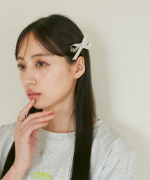 VIS | 【2個SET】メタリックリボンへアピン(ヘアピン)
