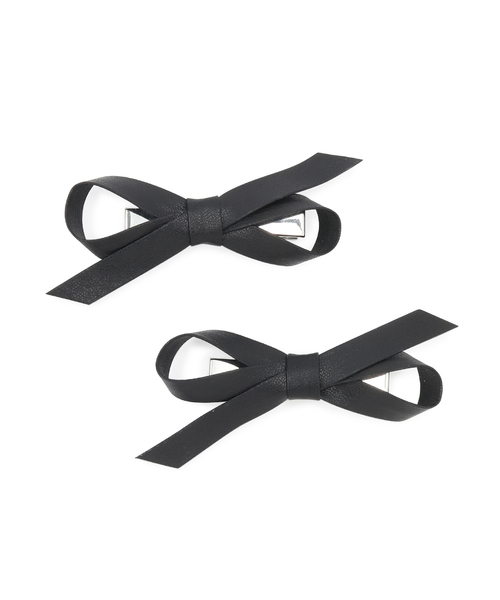 VIS（ビス）の「【2個SET】メタリックリボンへアピン（ヘアピン・レディース・ブラック/シルバー・FREE）」の5枚目の写真