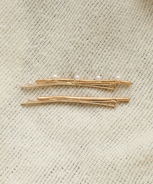 GOLDY（ゴールディ）の「ウェーブ メタル × パール セット ヘアピン（ヘアピン・レディース・ゴールド/シルバー系その他/ゴールド系その他/シルバー・FREE）」の5枚目の写真