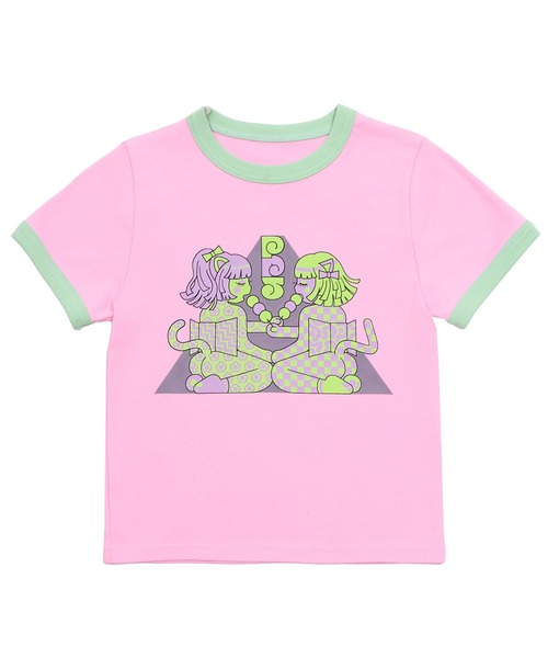 PUNYUS（プニュズ）の「わたしたちJAPANgirlsピチリンガーＴシャツ（Tシャツ/カットソー・レディース・ピンク/ブラック・1/2/4/3）」の15枚目の写真