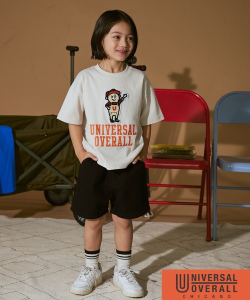 PAIRMANON STREET（ペアマノンストリート）の「【PAIRMANON STREET】【UNIVERSAL OVERALL】ペインター ショートパンツ（その他パンツ・キッズ・アイボリー/ブラック/カーキ・100/110/120/130/140/150/160）」の6枚目の写真