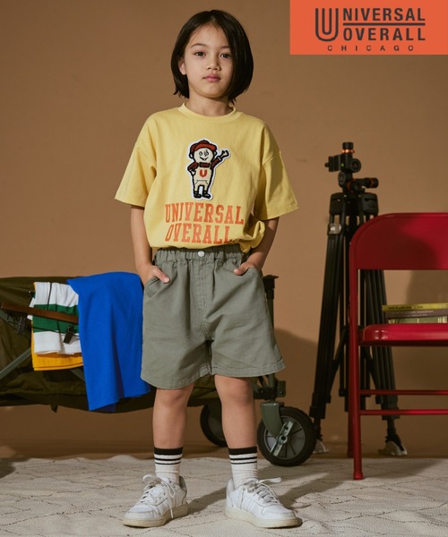 PAIRMANON STREET（ペアマノンストリート）の「【PAIRMANON STREET】【UNIVERSAL OVERALL】ペインター ショートパンツ（その他パンツ・キッズ・アイボリー/ブラック/カーキ・100/110/120/130/140/150/160）」の10枚目の写真