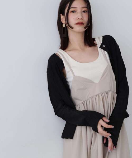 N.(N. Natural Beauty Basic)(エヌエヌナチュラルビューティーベーシック)の「◆メローエッジプリーツカーディガン(カーディガン/ボレロ・レディース・クリーム/グリーン/ブラック・MEDIUM)」の7枚目の写真