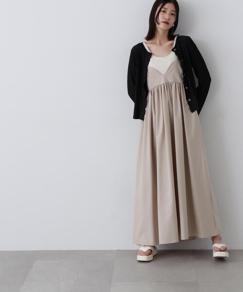 N.(N. Natural Beauty Basic)(エヌエヌナチュラルビューティーベーシック)の「◆メローエッジプリーツカーディガン(カーディガン/ボレロ・レディース・クリーム/グリーン/ブラック・MEDIUM)」の8枚目の写真