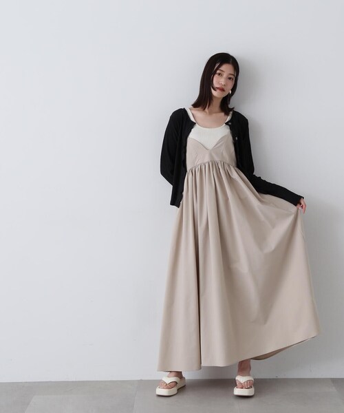 N.(N. Natural Beauty Basic)(エヌエヌナチュラルビューティーベーシック)の「◆メローエッジプリーツカーディガン(カーディガン/ボレロ・レディース・クリーム/グリーン/ブラック・MEDIUM)」の9枚目の写真