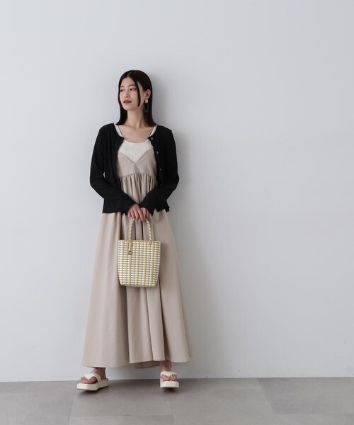 N.(N. Natural Beauty Basic)(エヌエヌナチュラルビューティーベーシック)の「◆メローエッジプリーツカーディガン(カーディガン/ボレロ・レディース・クリーム/グリーン/ブラック・MEDIUM)」の11枚目の写真