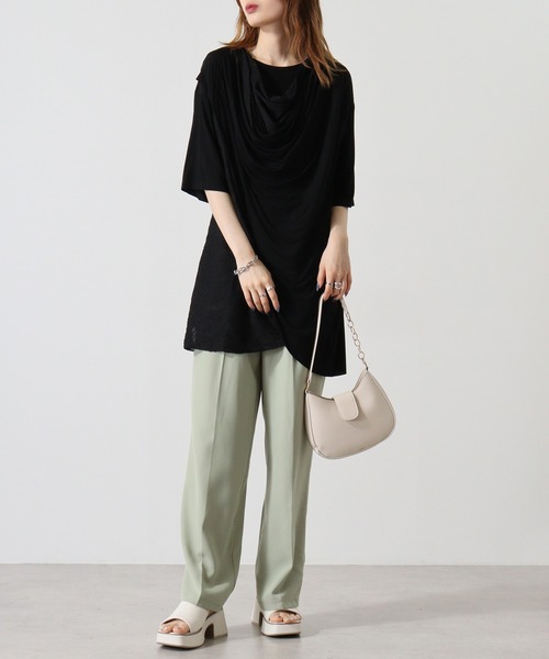 EVOLUTION(エボリューション)の「EVOLUTION ドレープTシャツ(Tシャツ/カットソー・メンズ・オフホワイト/ブラック・M/L)」の21枚目の写真