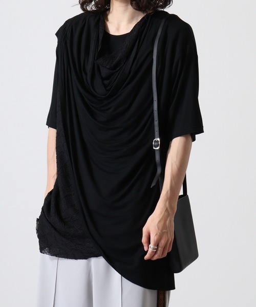 EVOLUTION(エボリューション)の「EVOLUTION ドレープTシャツ(Tシャツ/カットソー・メンズ・オフホワイト/ブラック・M/L)」の13枚目の写真