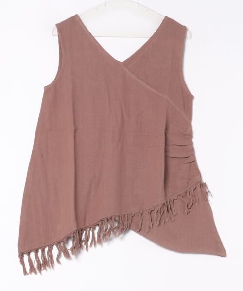 チャイハネ（チャイハネ）の「【チャイハネ】アビラノースリーブトップス（タンクトップ・レディース・ホワイト/パープル/ブラウン・FREE）」の5枚目の写真