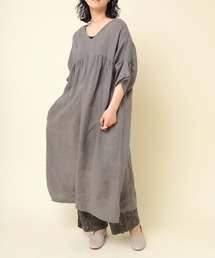 RNA-N | D1656 フレンチリネンＶネックワンピ(ワンピース)