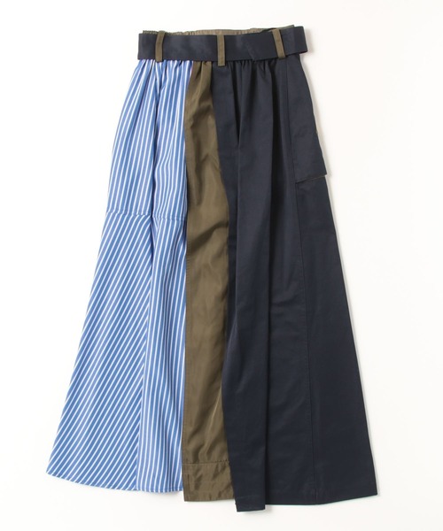 Risley（リズレー）の「Risley(リズレー) ベルト付アシンメトリーフレアスカート（スカート・レディース・ブルー/ブラック・F）」の8枚目の写真