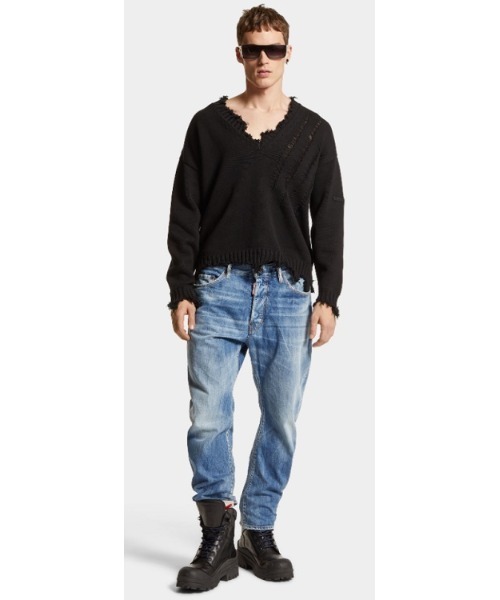 DSQUARED2（ディースクエアード）の「LIGHT VINTAGE WASH BRO JEANS /0242（デニムパンツ・メンズ・インディゴブルー・44/46/48/50）」の3枚目の写真