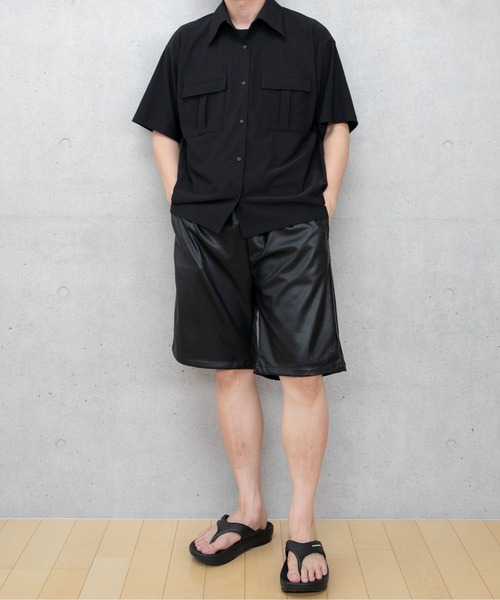 セール】COLIN:シンセティックレザー ショートパンツ（その他