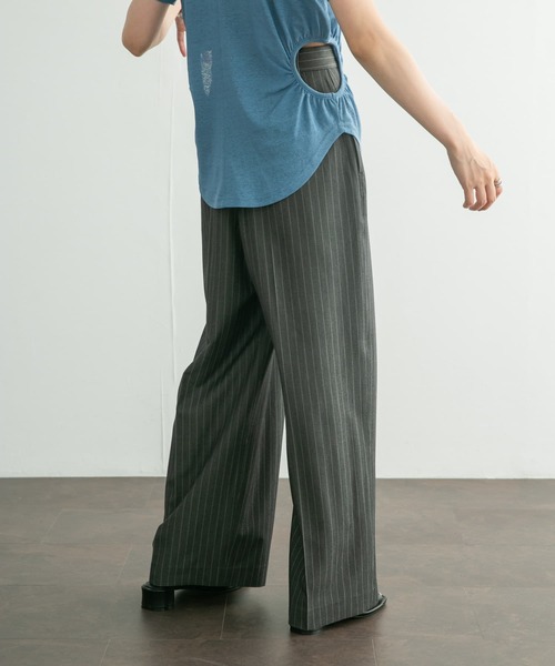 KBF（ケイビーエフ）の「ダブルループベルトスラックス（その他パンツ・レディース・ブラック/グレー系その他/ブルー・36/38）」の19枚目の写真