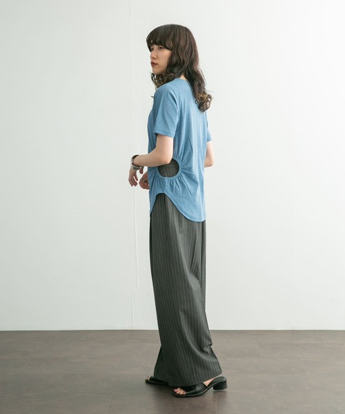 KBF（ケイビーエフ）の「ダブルループベルトスラックス（その他パンツ・レディース・ブラック/グレー系その他/ブルー・36/38）」の16枚目の写真