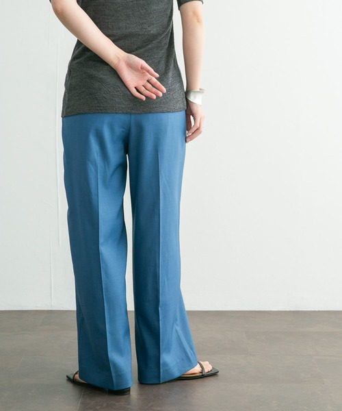 KBF（ケイビーエフ）の「ダブルループベルトスラックス（その他パンツ・レディース・ブラック/グレー系その他/ブルー・36/38）」の6枚目の写真