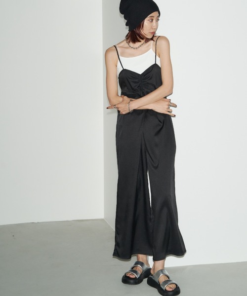 Auntie Rosa Holiday（アンティローザホリデー）の「ビスチェデザインリボンオールインワン / 長さ調節可能（つなぎ/オールインワン・レディース・ブラック/グレー・FREE）」の6枚目の写真