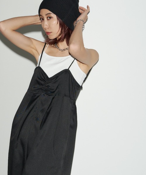 Auntie Rosa Holiday（アンティローザホリデー）の「ビスチェデザインリボンオールインワン / 長さ調節可能（つなぎ/オールインワン・レディース・ブラック/グレー・FREE）」の12枚目の写真