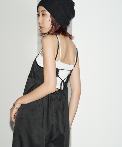 Auntie Rosa Holiday（アンティローザホリデー）の「ビスチェデザインリボンオールインワン / 長さ調節可能（つなぎ/オールインワン・レディース・ブラック/グレー・FREE）」の13枚目の写真