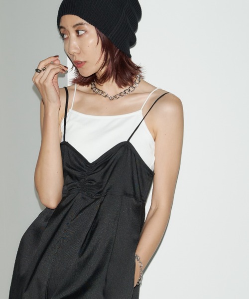 Auntie Rosa Holiday（アンティローザホリデー）の「ビスチェデザインリボンオールインワン / 長さ調節可能（つなぎ/オールインワン・レディース・ブラック/グレー・FREE）」の16枚目の写真