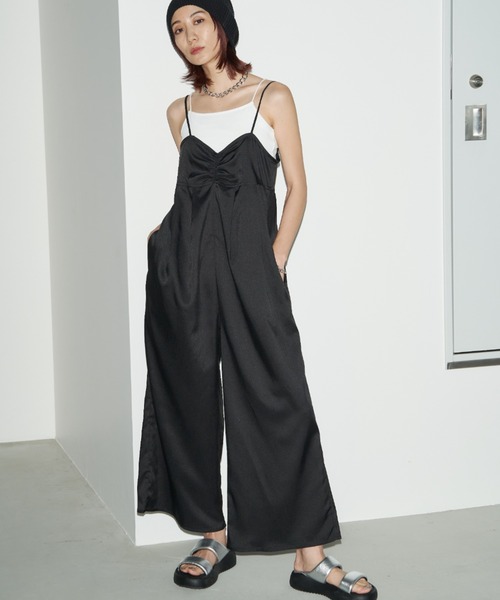 Auntie Rosa Holiday（アンティローザホリデー）の「ビスチェデザインリボンオールインワン / 長さ調節可能（つなぎ/オールインワン・レディース・ブラック/グレー・FREE）」の17枚目の写真