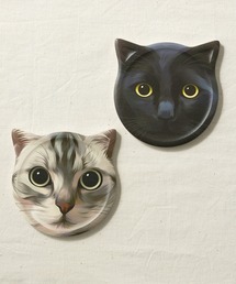 ABBEY MARKET（アビーマーケット）の「Purr Purr ネコ柄 セラミックコースター2枚セット（グラス/マグカップ/タンブラー）」