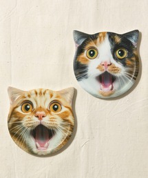 ABBEY MARKET（アビーマーケット）の「Purr Purr ネコ柄 セラミックコースター2枚セット（グラス/マグカップ/タンブラー）」