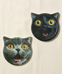 ABBEY MARKET（アビーマーケット）の「Purr Purr ネコ柄 セラミックコースター2枚セット（グラス/マグカップ/タンブラー）」