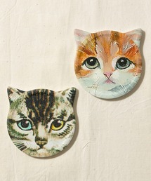 ABBEY MARKET（アビーマーケット）の「Purr Purr ネコ柄 セラミックコースター2枚セット（グラス/マグカップ/タンブラー）」