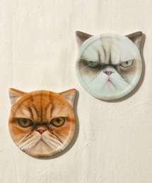 ABBEY MARKET（アビーマーケット）の「Purr Purr ネコ柄 セラミックコースター2枚セット（グラス/マグカップ/タンブラー）」