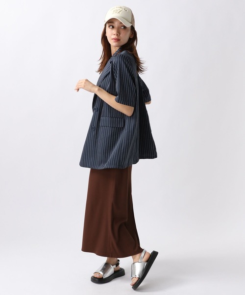 FOREVER 21（フォーエバー トゥエンティーワン）の「【2024SS】ピンストライプジャケット（テーラードジャケット・レディース・ネイビー/グレー・FREE）」の10枚目の写真