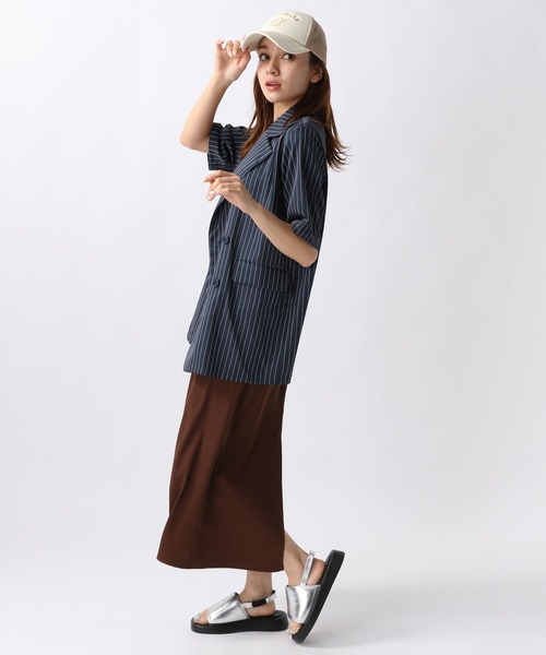 FOREVER 21（フォーエバー トゥエンティーワン）の「【2024SS】ピンストライプジャケット（テーラードジャケット・レディース・ネイビー/グレー・FREE）」の11枚目の写真