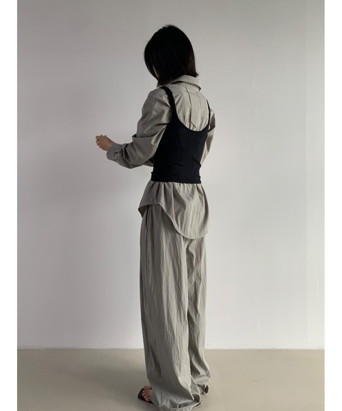 Didot.showroom（ディドット ショールーム）の「【DIDOT.】伸縮性抜群！スクエアレイヤードタンク（タンクトップ・レディース・ブラック/アイボリー/ヘザーグレー/ラベンダー/グレイッシュベージュ・FREE）」の12枚目の写真