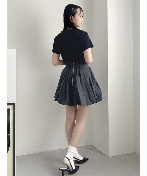 dazzlin（ダズリン）の「アソートリボンコンパクトTシャツ（Tシャツ/カットソー・レディース・オフホワイト/ブラック/ピンク・FREE）」の12枚目の写真