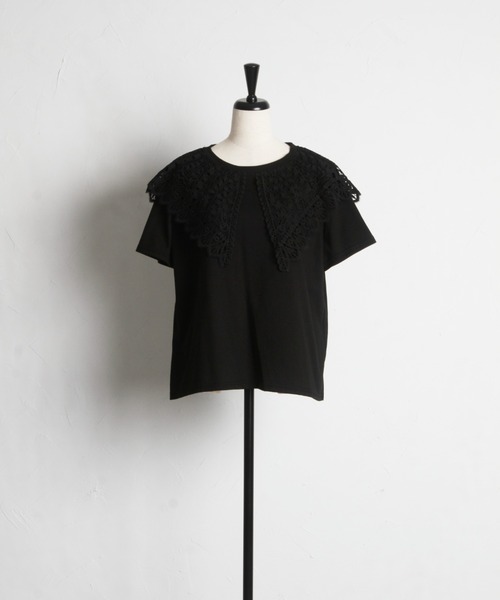 tocco closet(トッコ クローゼット)の「【ZOZO限定】レースカラーTシャツ(Tシャツ/カットソー・レディース・オフホワイト/ブラック・M)」の11枚目の写真